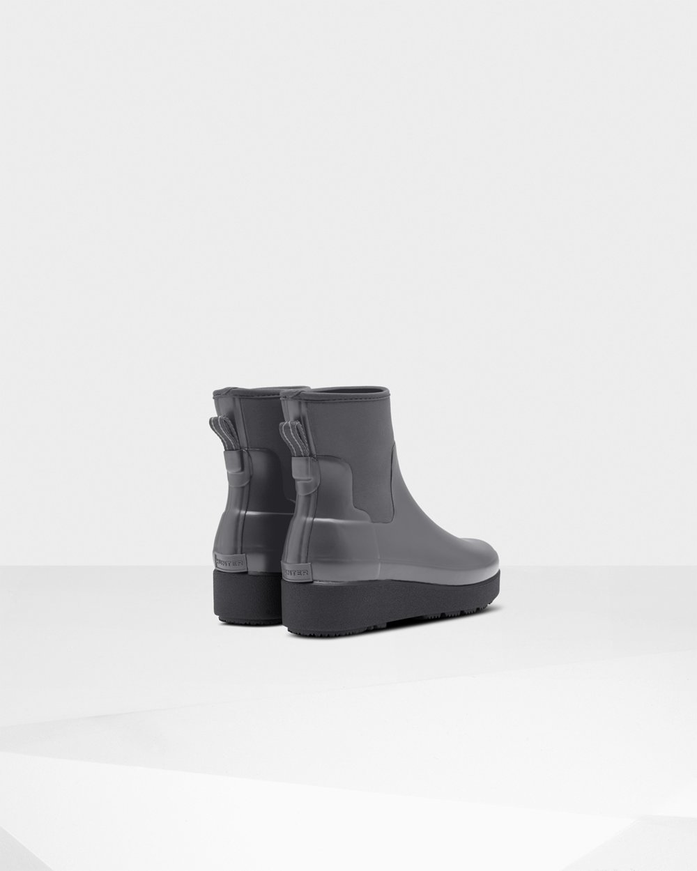 Botas Creeper Hunter Mujer Gris Refined Slim Fit Neoprene Chelsea 573961-LEP
